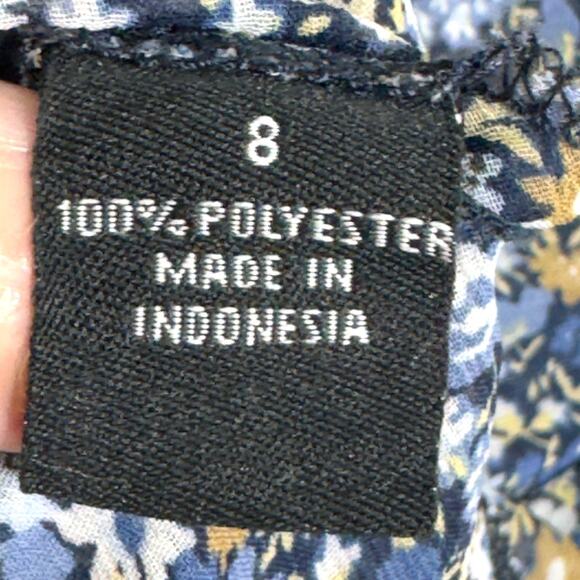 Y2k Midi Dress 8 Sheer Ditsy Floral Chiffon Ethereal Fairy WhimsiGoth Ruffle MSK - Picture 9 of 16